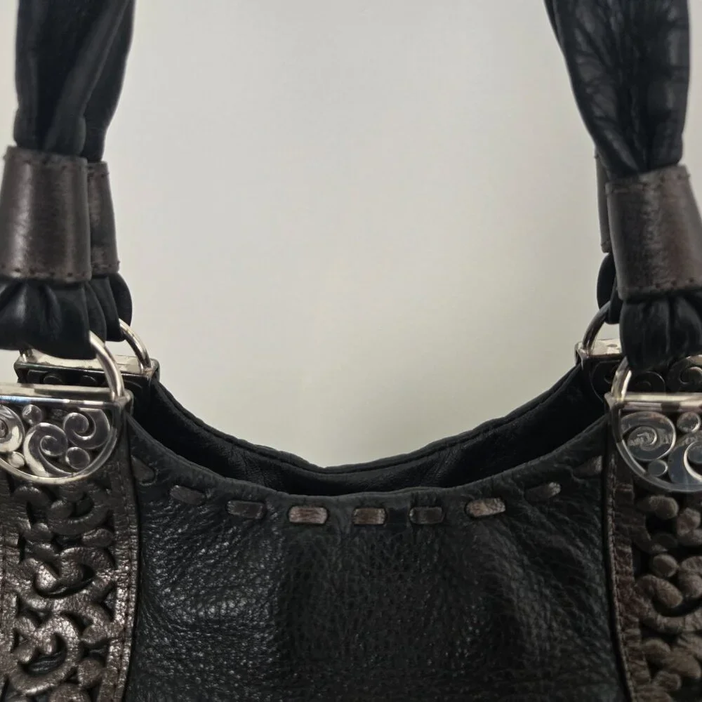 ✨ Brighton Black Leather Shoulder Bag ✨ - Picture 6 of 14